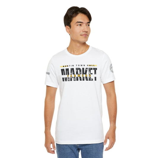 AUSTIN TOWN HALL FARMERS MARKET MANAGER T-SHIRT SLEEVE TAGS