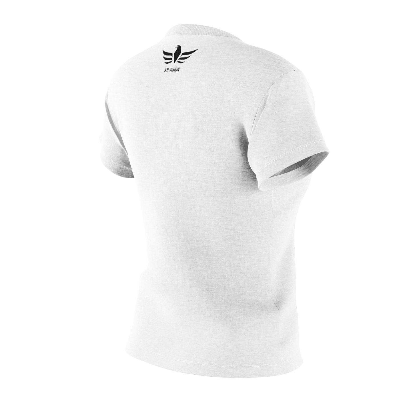 Premium AH Vision Black Logo Women's White Tee - AH VISION