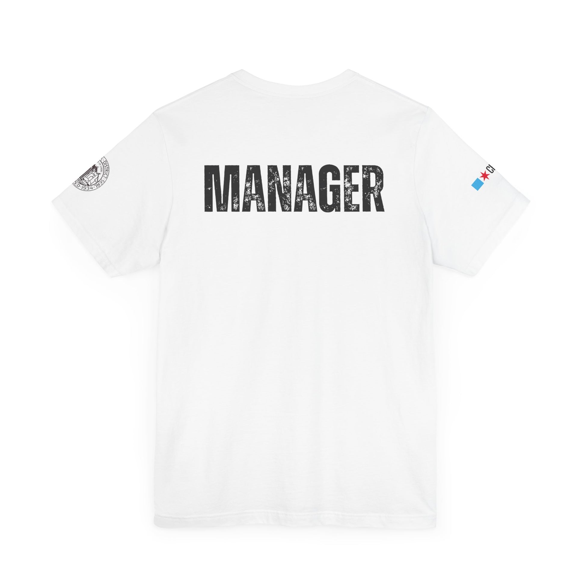 AUSTIN TOWN HALL FARMERS MARKET MANAGER T-SHIRT SLEEVE TAGS - AH VISION