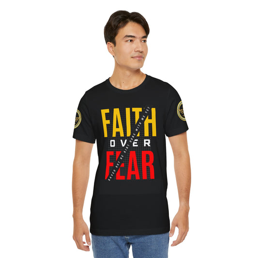 FAITH OVER FEAR Unisex Jersey Short Sleeve Tee - AH VISION