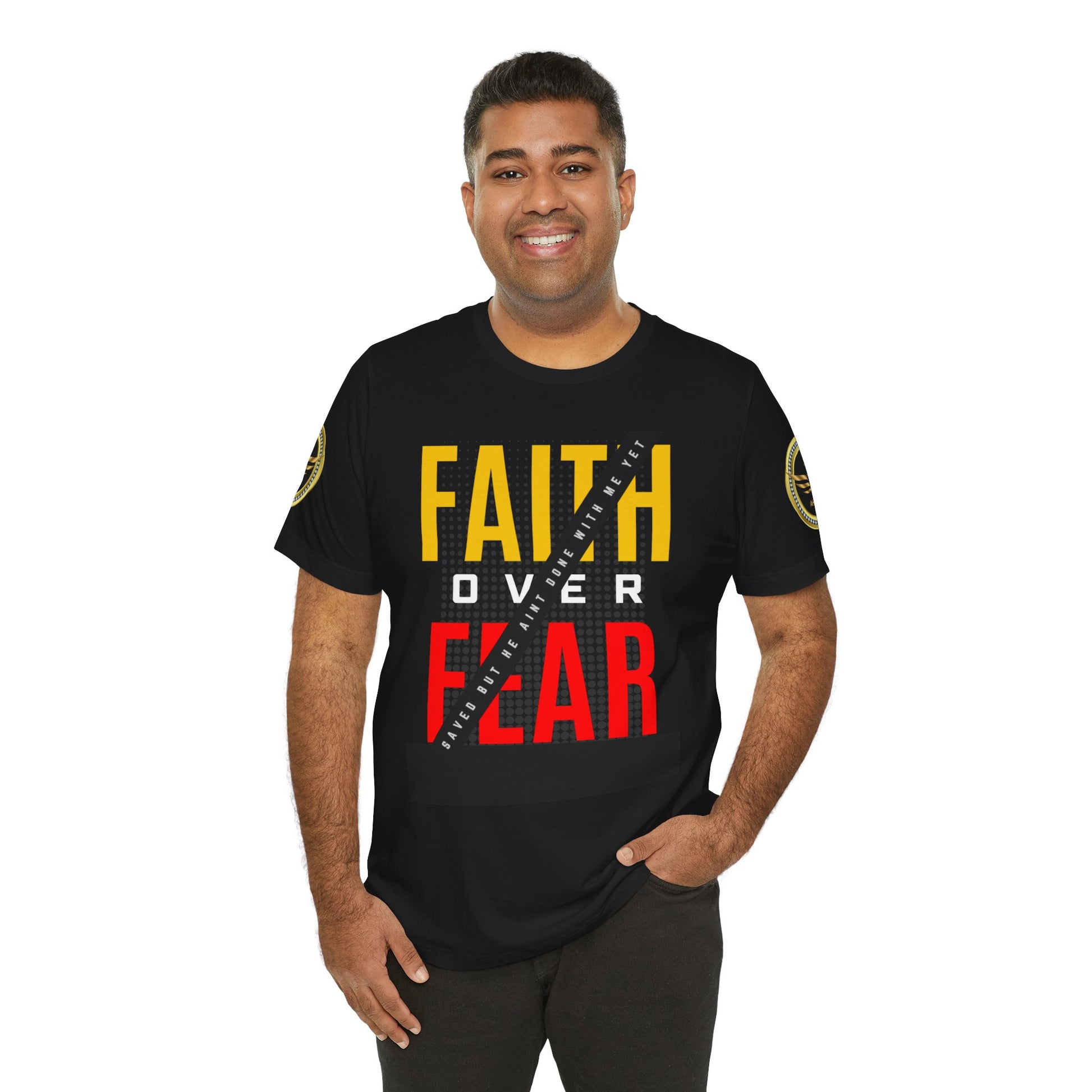 FAITH OVER FEAR Unisex Jersey Short Sleeve Tee - AH VISION