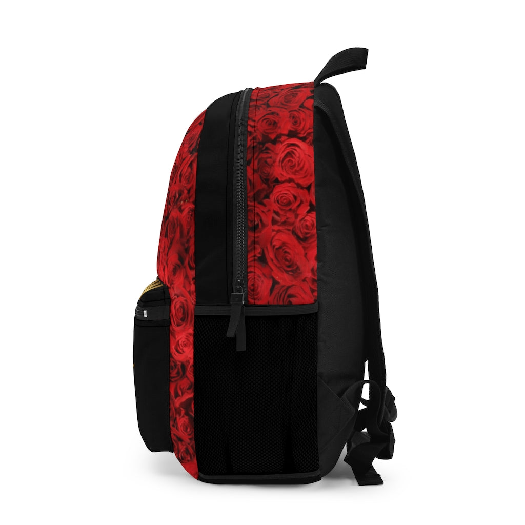 AH Vision Red Rose Black Backpack - AH VISION