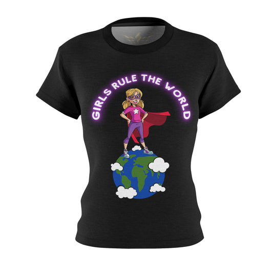 Premium AH Vision Girls Rule The World Tee Designed By Aireona - AH VISION