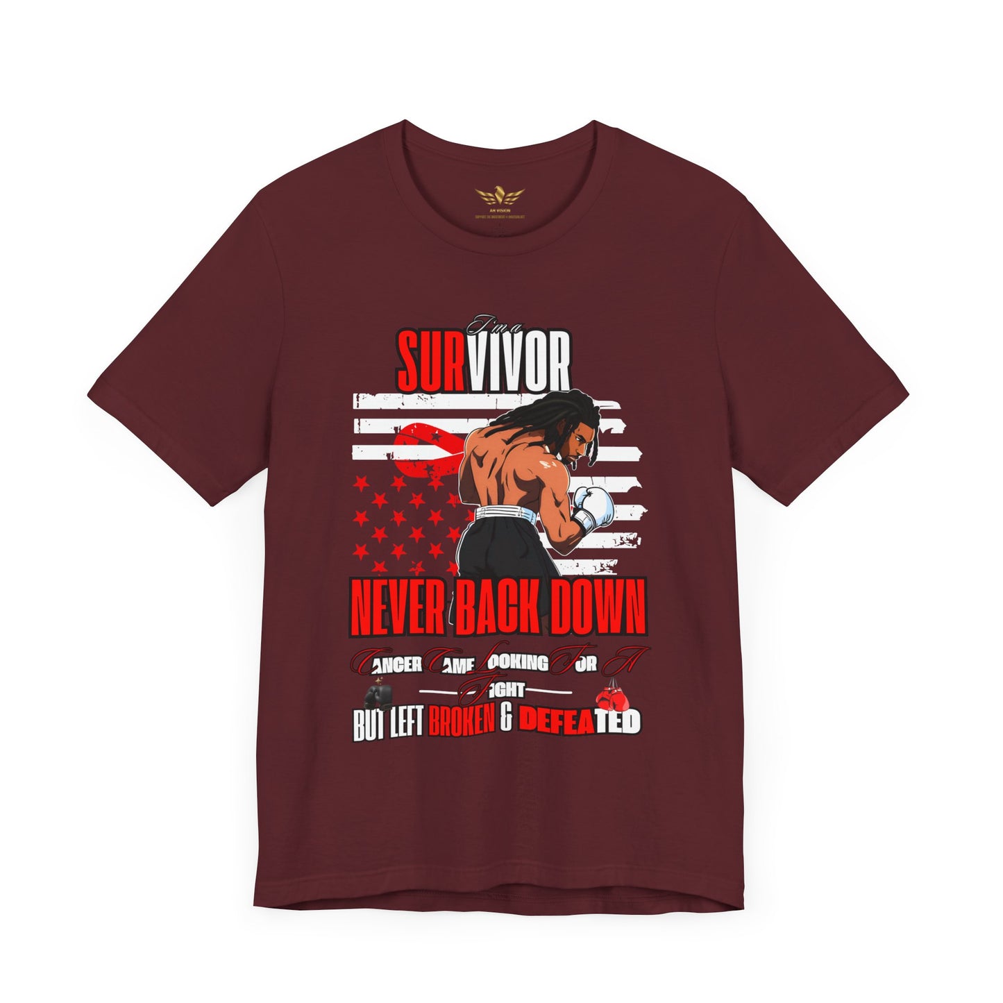 I'm a Survivor Never Back Down The Peoples Champ Cancer Tee