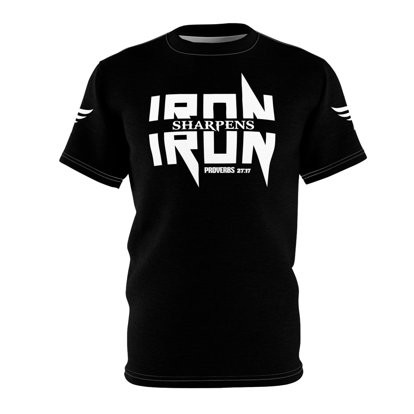 IRON SHARPENS IRON 2%ER COLABORATION T-SHIRT BLACK/WHITE - AH VISION