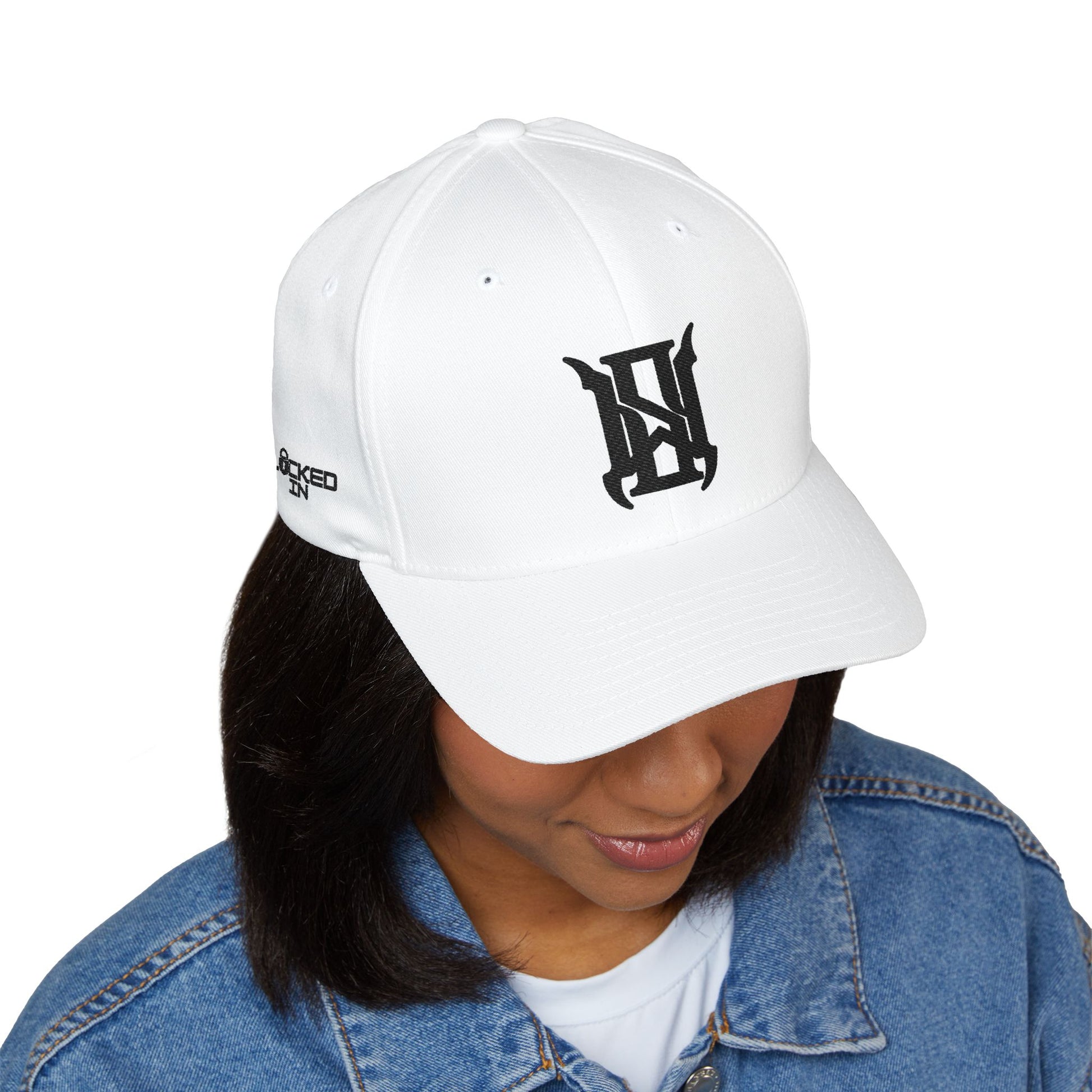 Embroidered Winning Season White Cap — WS Monogram Hat with AV Winged Logo - AH VISION