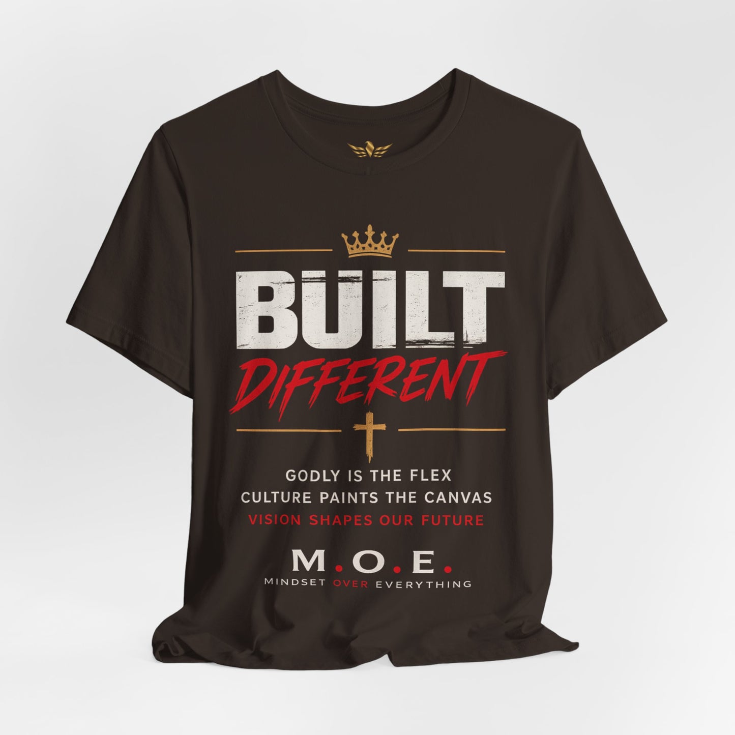 Built Different Faith T‑Shirt — "Built on Faith, Driven by Purpose" Christian Tee MC