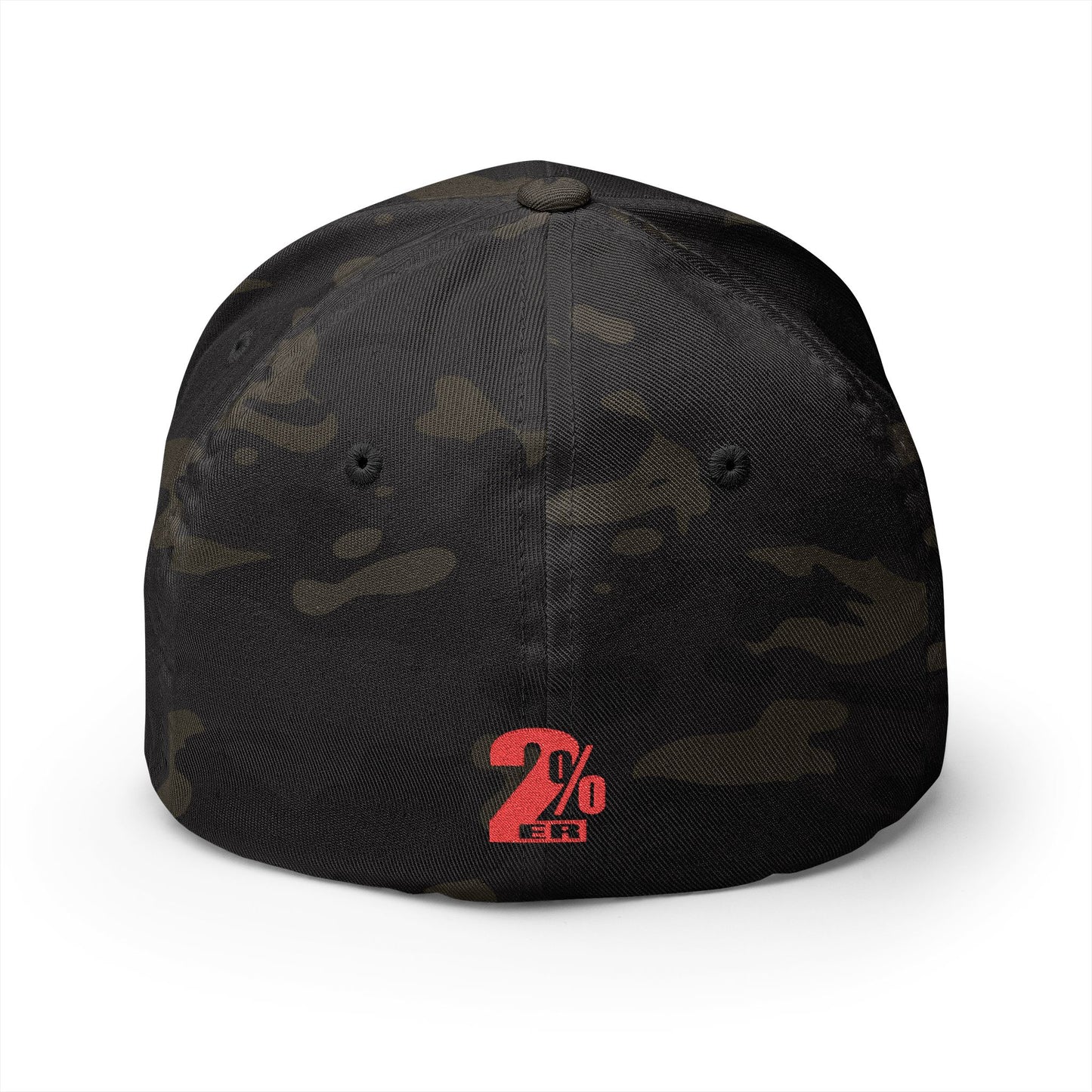 RED LOGO Closed-Back Structured Cap (Embroidery) - AH VISION