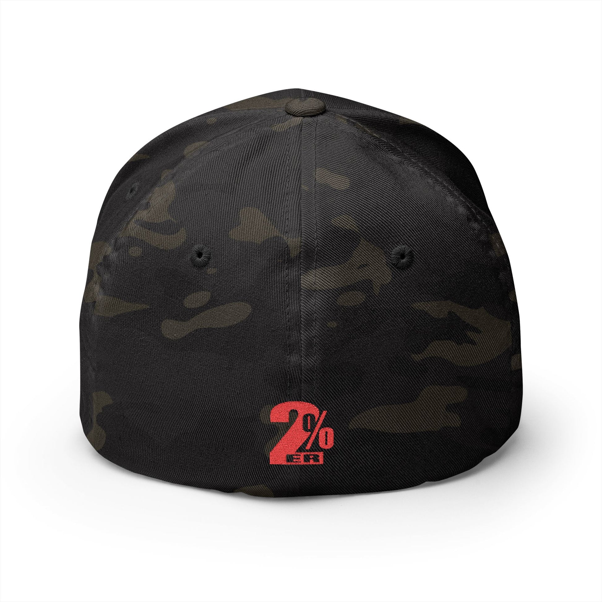 RED LOGO Closed-Back Structured Cap (Embroidery) - AH VISION