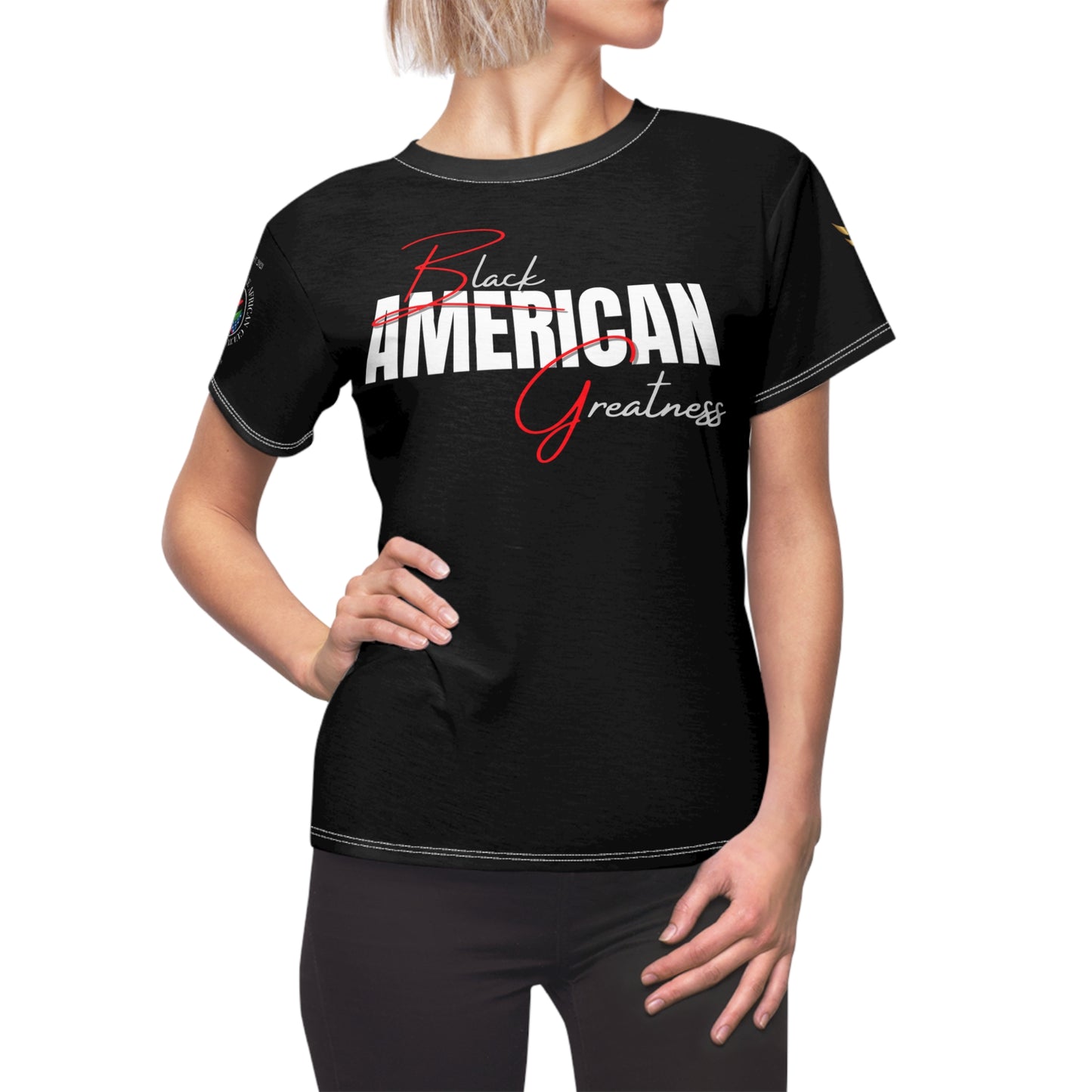 Black American Greatness B.A.G Women Black Tee