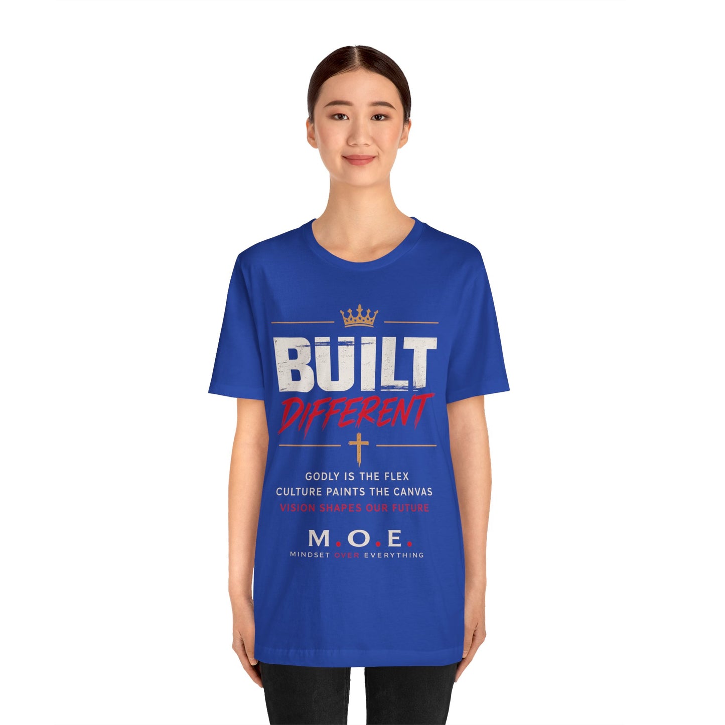 Built Different Faith T‑Shirt — "Built on Faith, Driven by Purpose" Christian Tee MC