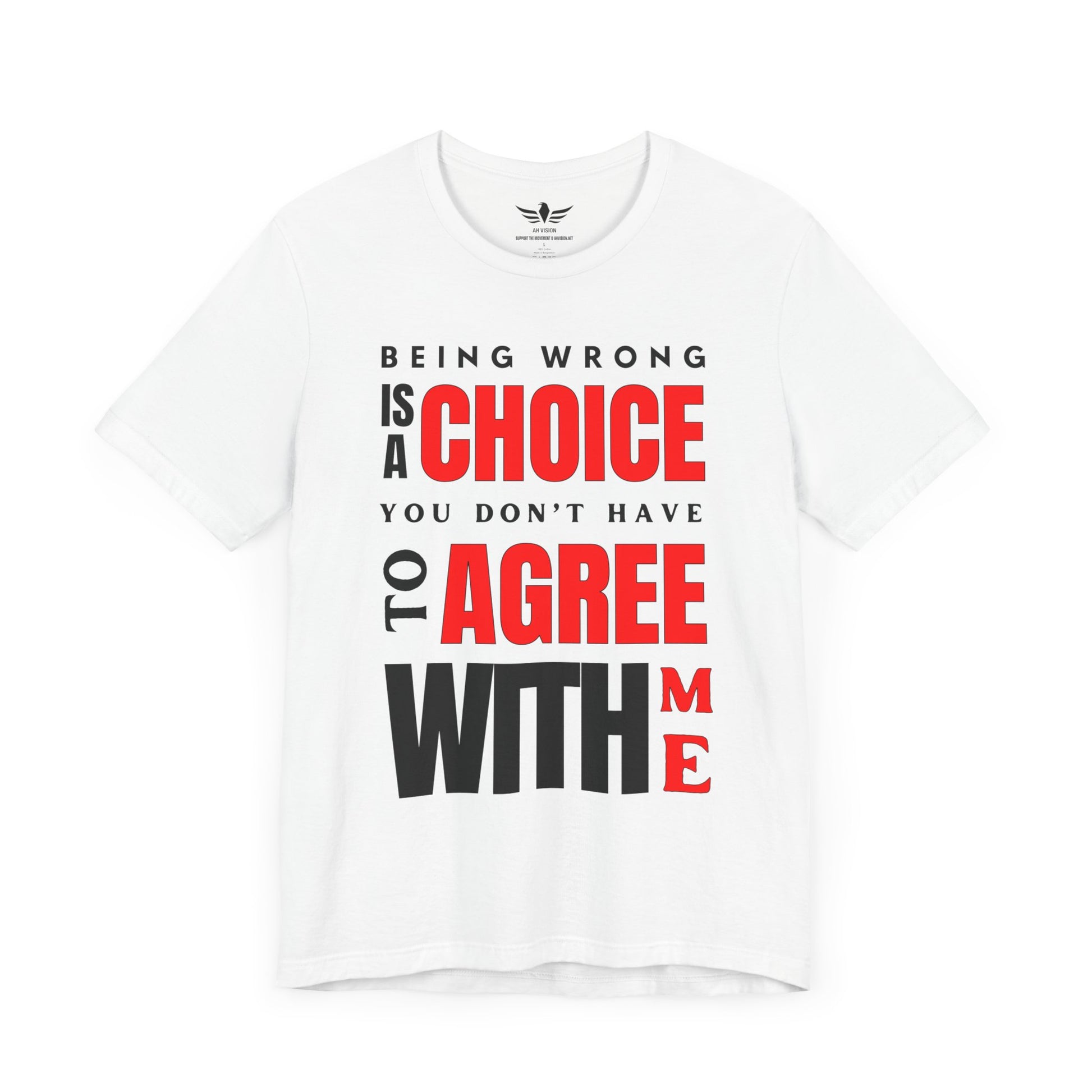 BEING WRONG IS A CHOICE YOU DONT HAVE TO AGREE WITH ME - AH VISION