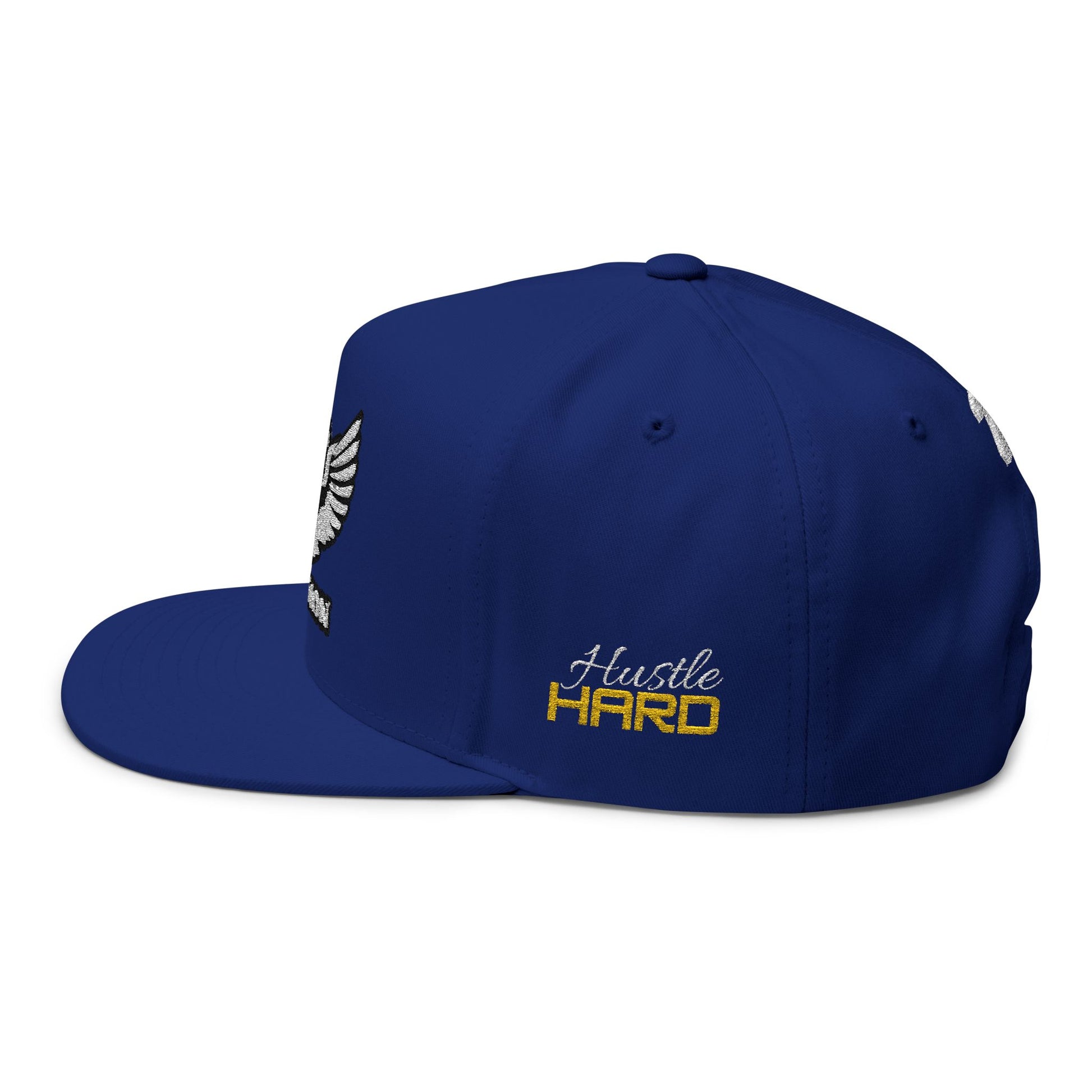 Embroidered Hustle Hard 2%ER Flat Bill Cap — Entrepreneur Snapback Hat (24/7/365) - AH VISION