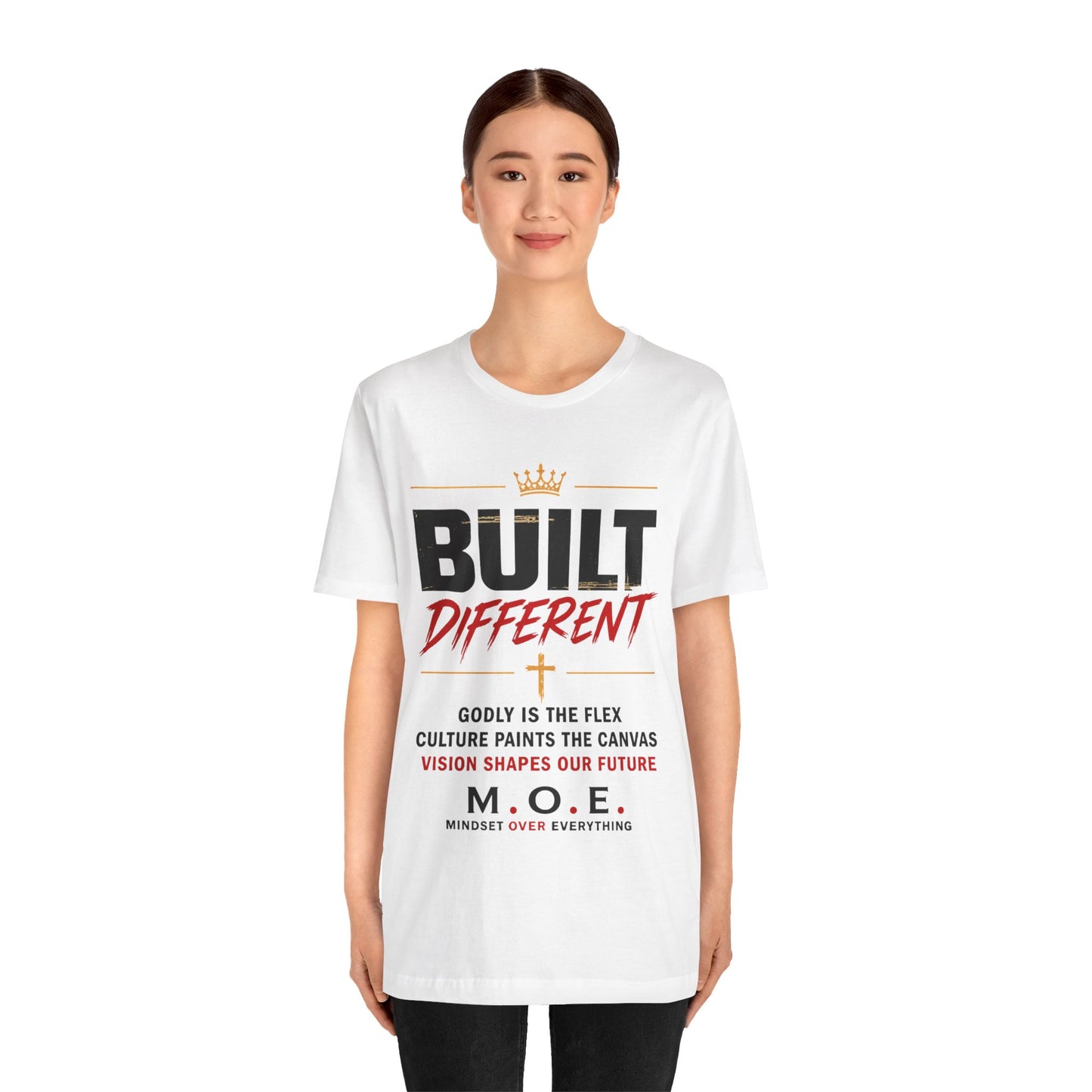 Built Different Faith T‑Shirt — "Built on Faith, Driven by Purpose" Christian Tee MC