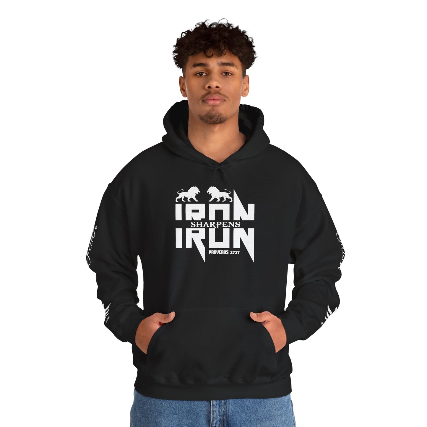 IRON SHARPENS IRON Unisex Heavy Blend™ Hooded Sweatshirt - AH VISION