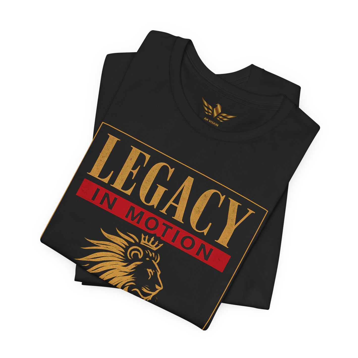 Legacy in Motion T-Shirt — Lion & Cross Faith Tee (We Leave a Legacy)