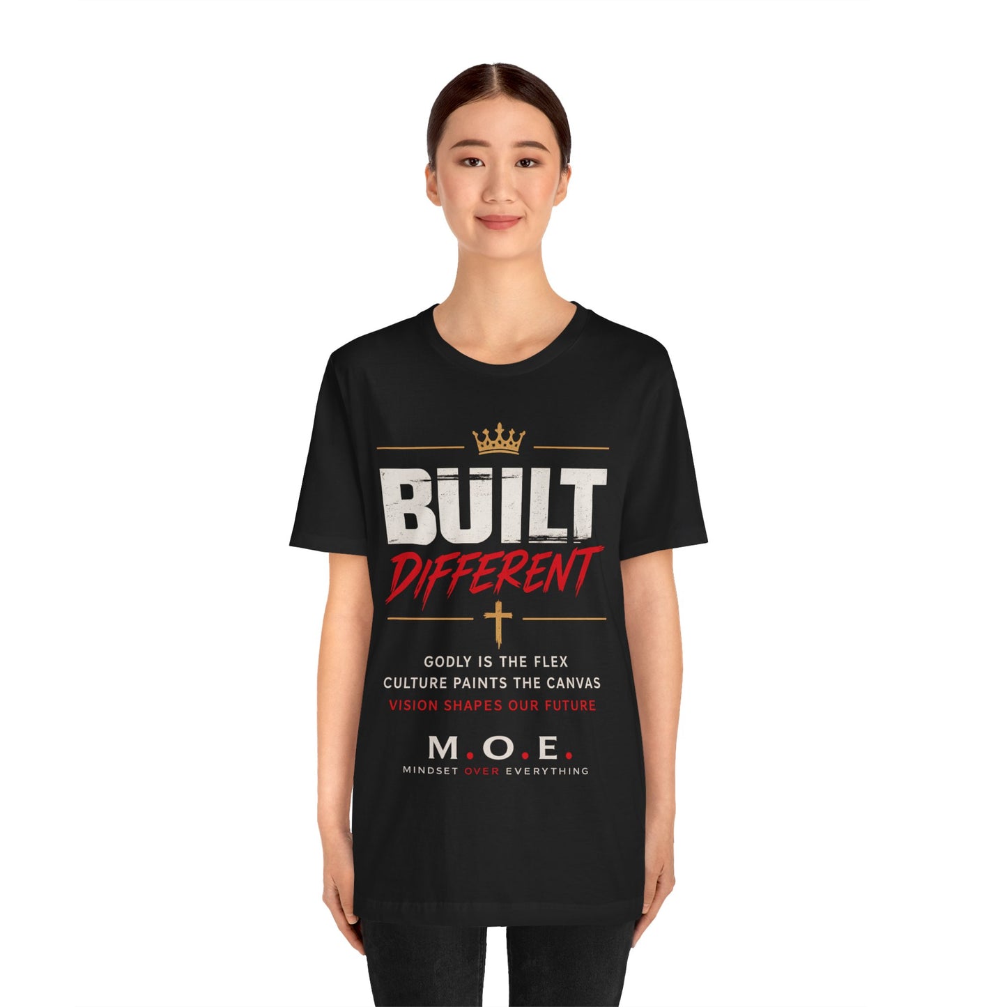 Built Different Faith T‑Shirt — "Built on Faith, Driven by Purpose" Christian Tee MC
