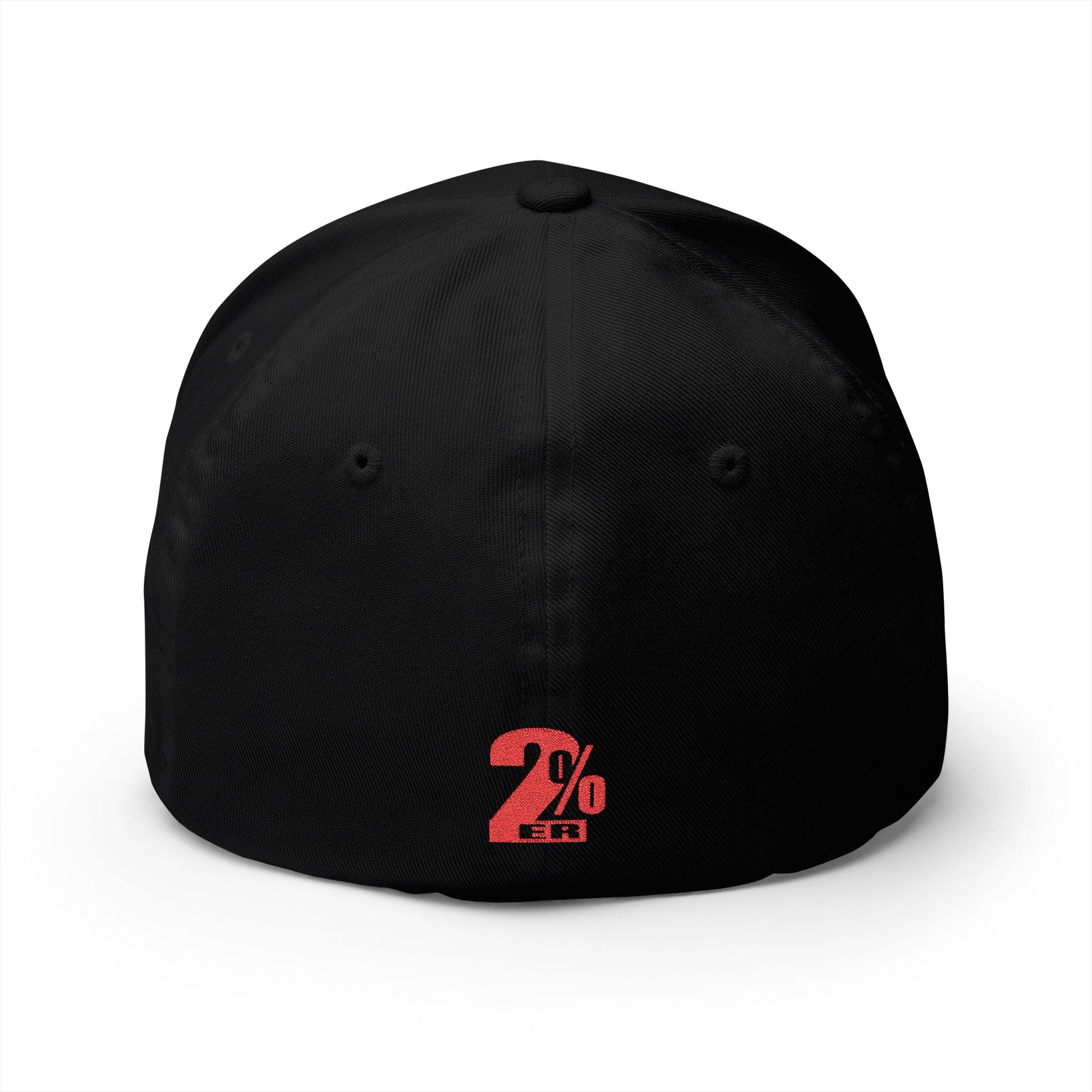 RED LOGO Closed-Back Structured Cap (Embroidery) - AH VISION