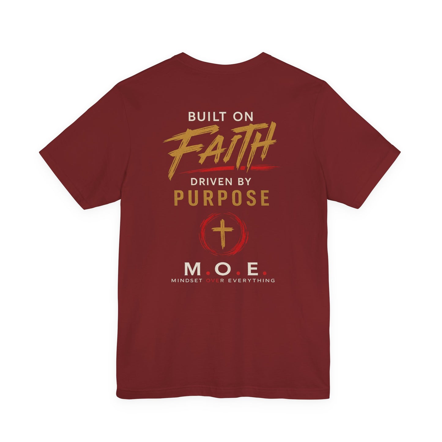 Built Different Faith T‑Shirt — "Built on Faith, Driven by Purpose" Christian Tee MC