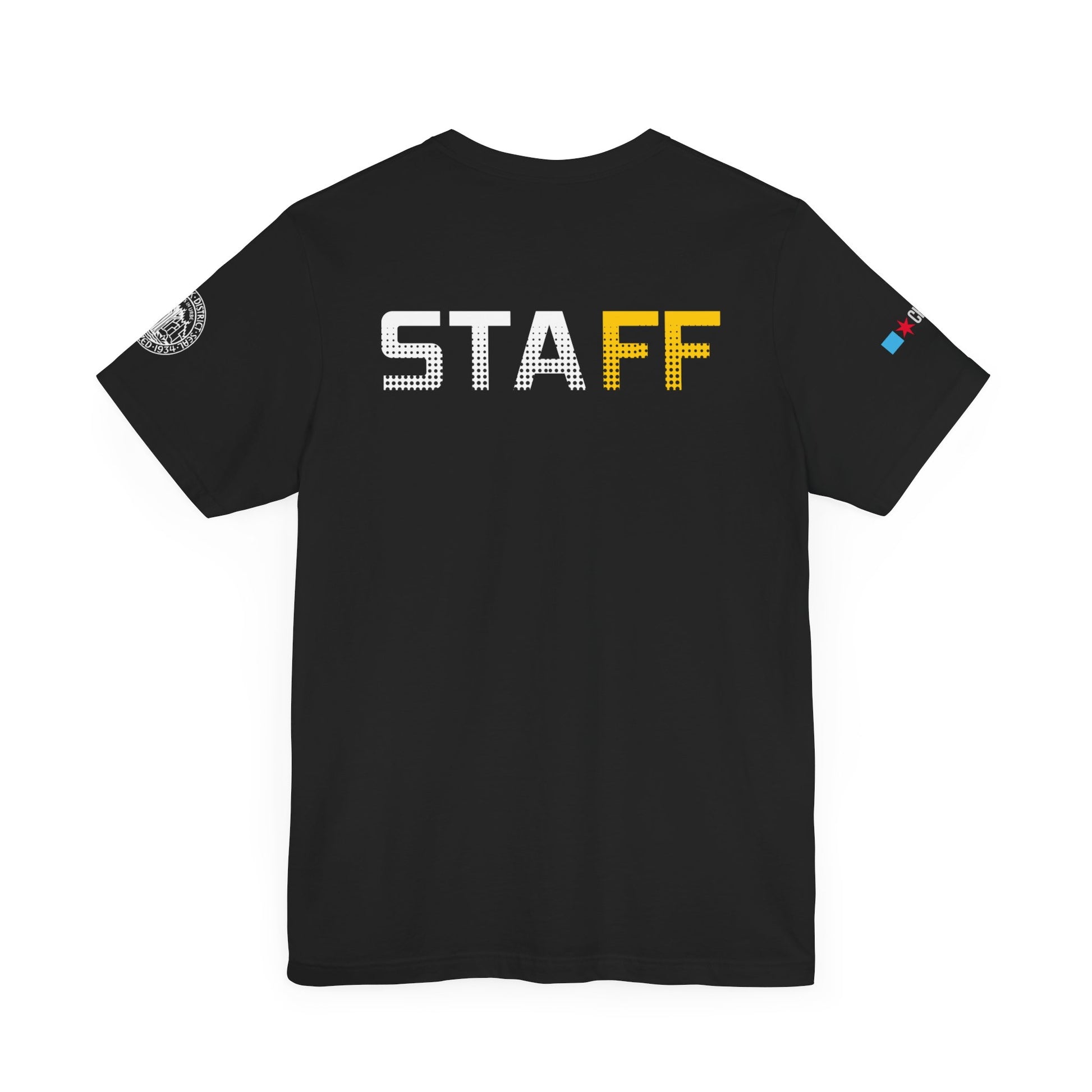 AUSTIN TOWN HALL FARMERS MARKET STAFF T-SHIRT BLACK FINAL CUT II - AH VISION