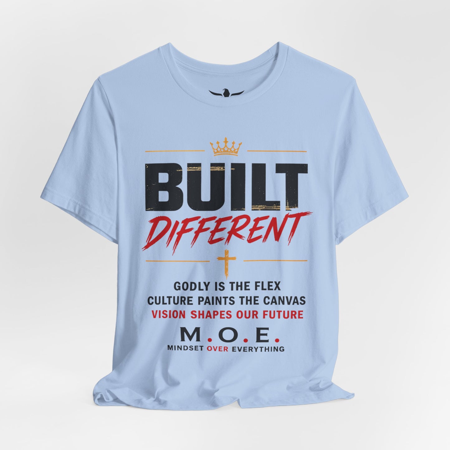 Built Different Faith T‑Shirt — "Built on Faith, Driven by Purpose" Christian Tee MC
