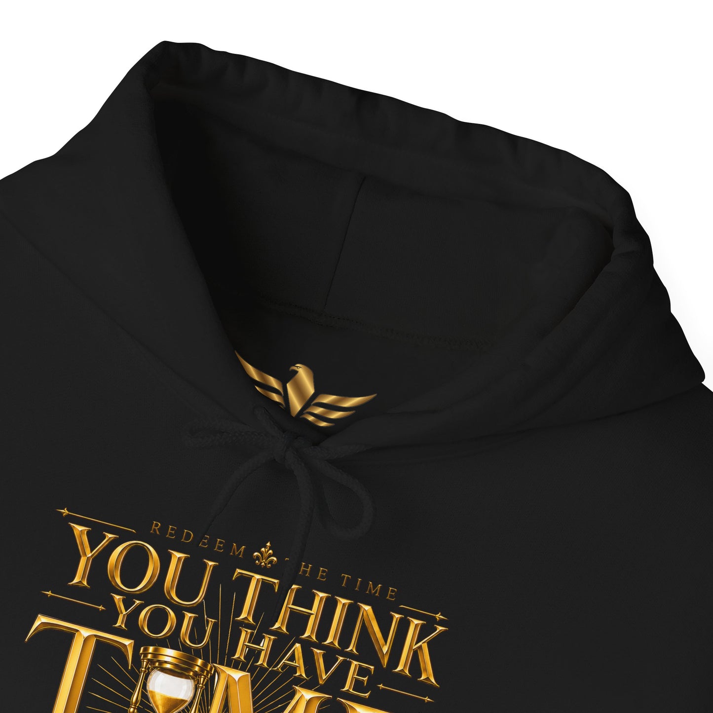 Hourglass Faces Hoodie — "Your Time Is Now" Inspirational Pullover Hispanic Female