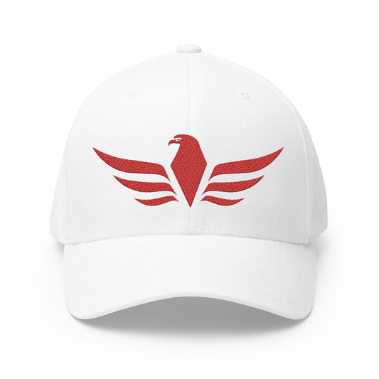 RED LOGO Closed-Back Structured Cap (Embroidery) - AH VISION
