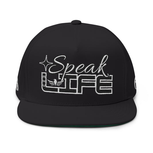 SPEAK LIFE Flat Bill Cap — Entrepreneur Snapback Hat (AHV) - AH VISION