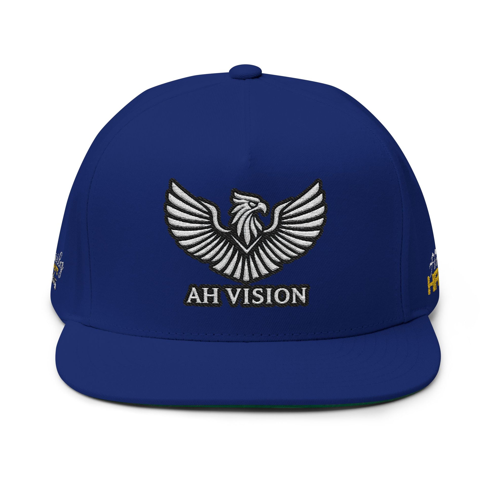 Embroidered Hustle Hard 2%ER Flat Bill Cap — Entrepreneur Snapback Hat (24/7/365) - AH VISION