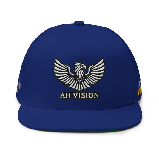 Embroidered Hustle Hard 2%ER Flat Bill Cap — Entrepreneur Snapback Hat (24/7/365) - AH VISION