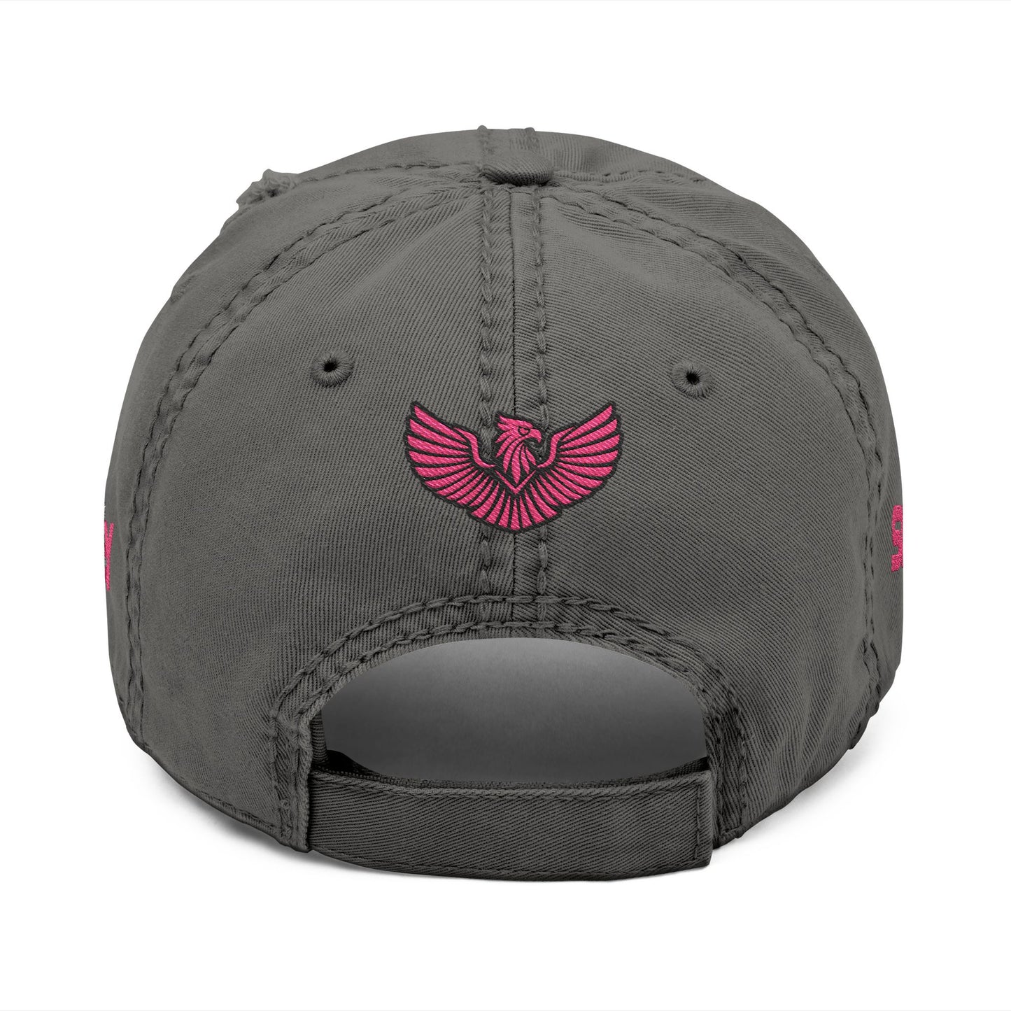 Distressed Embroidered AV WOMENS Hat — Gold Monogram & Eagle Vintage Cap - AH VISION