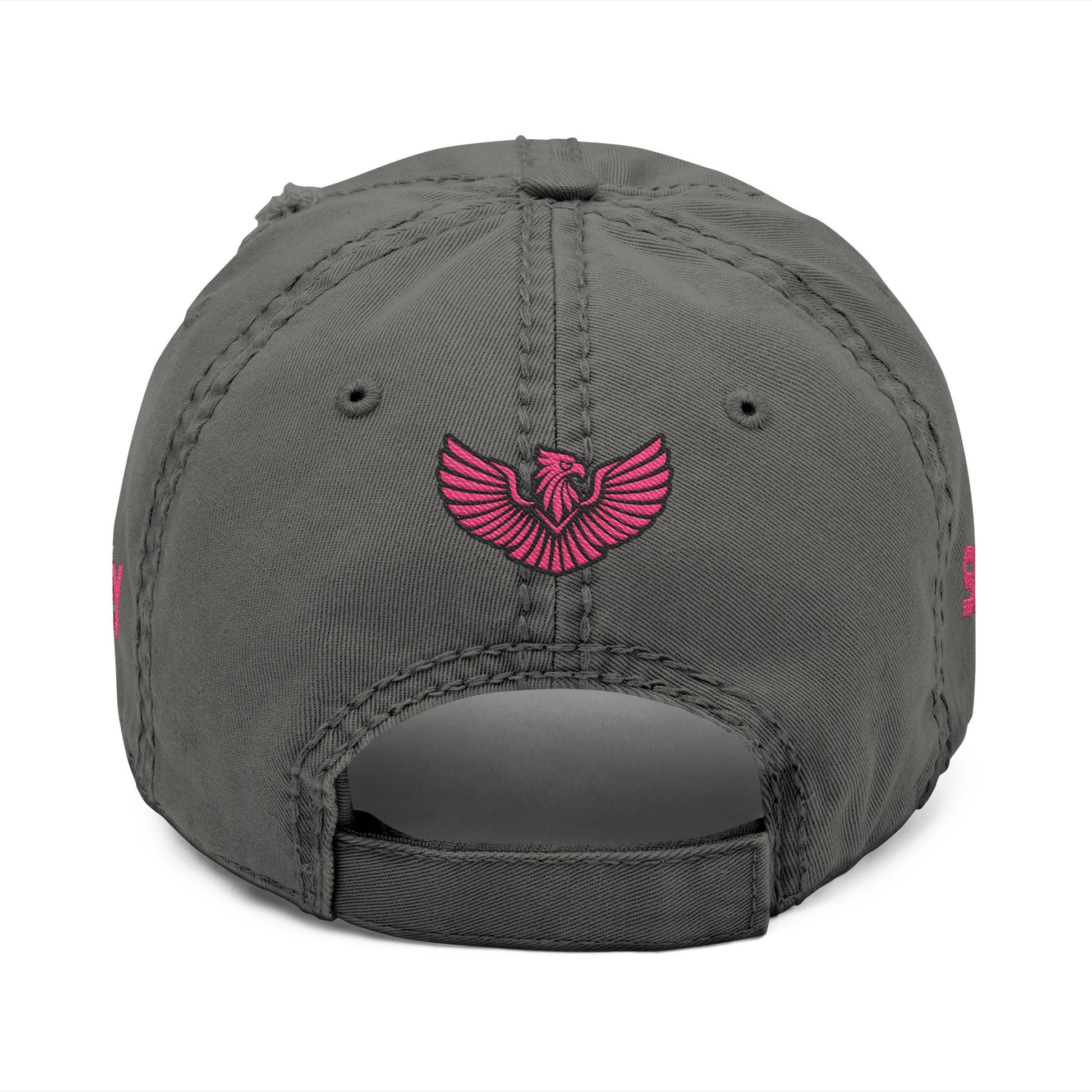 Distressed Embroidered AV WOMENS Hat — Gold Monogram & Eagle Vintage Cap - AH VISION