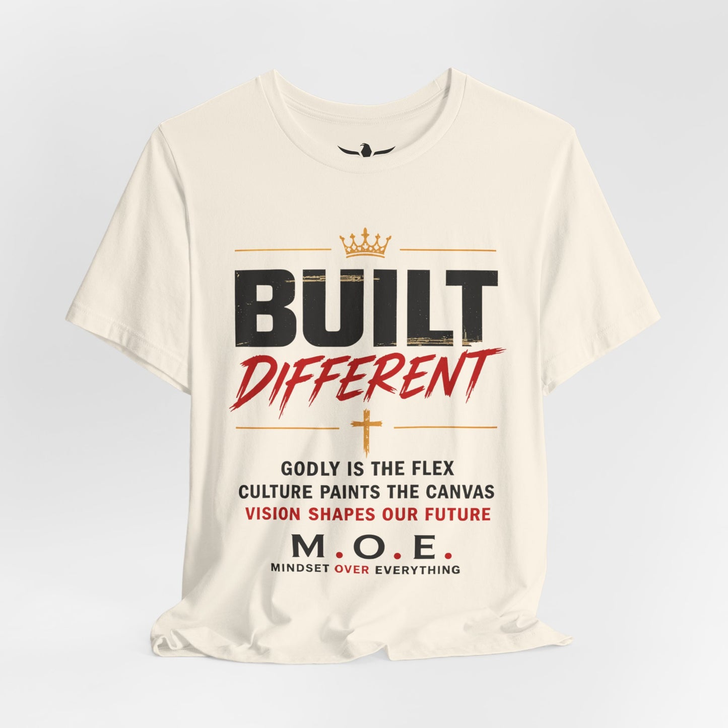 Built Different Faith T‑Shirt — "Built on Faith, Driven by Purpose" Christian Tee MC