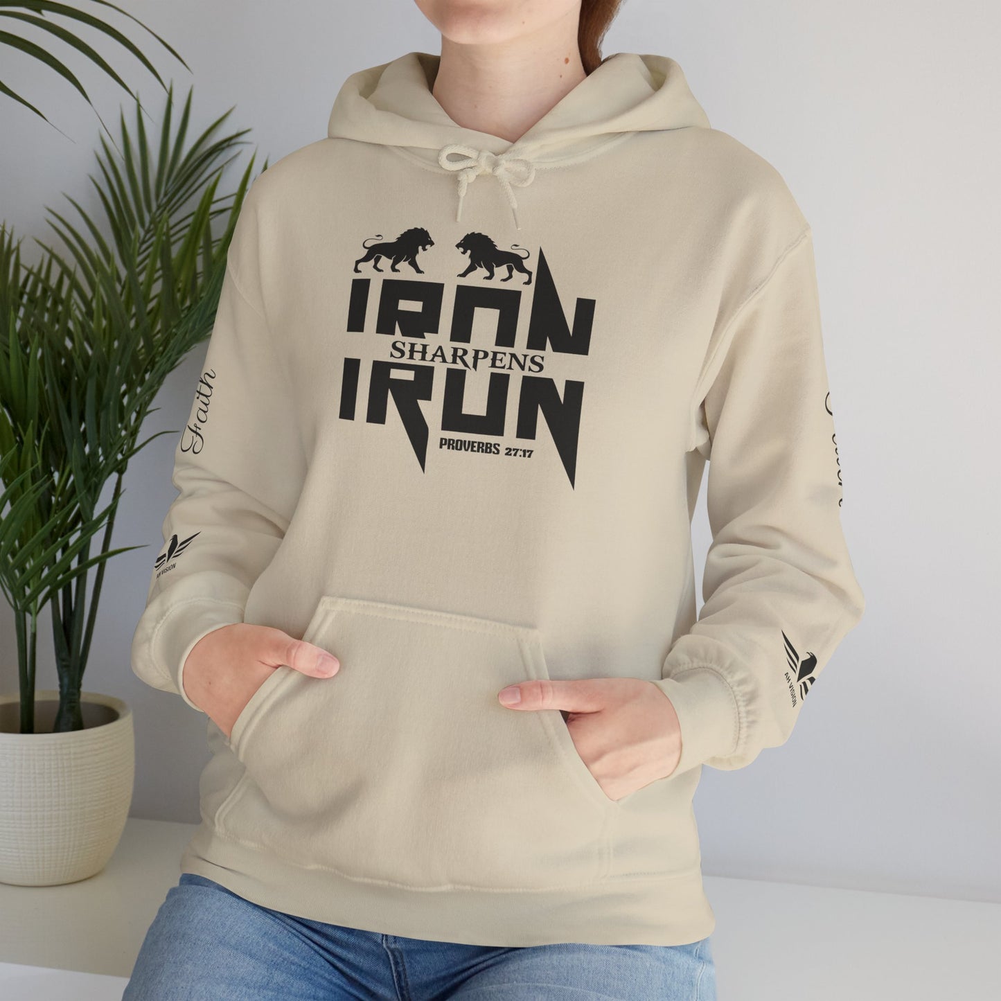 IRON SHARPENS IRON Unisex Heavy Blend™ Hooded Sweatshirt - AH VISION