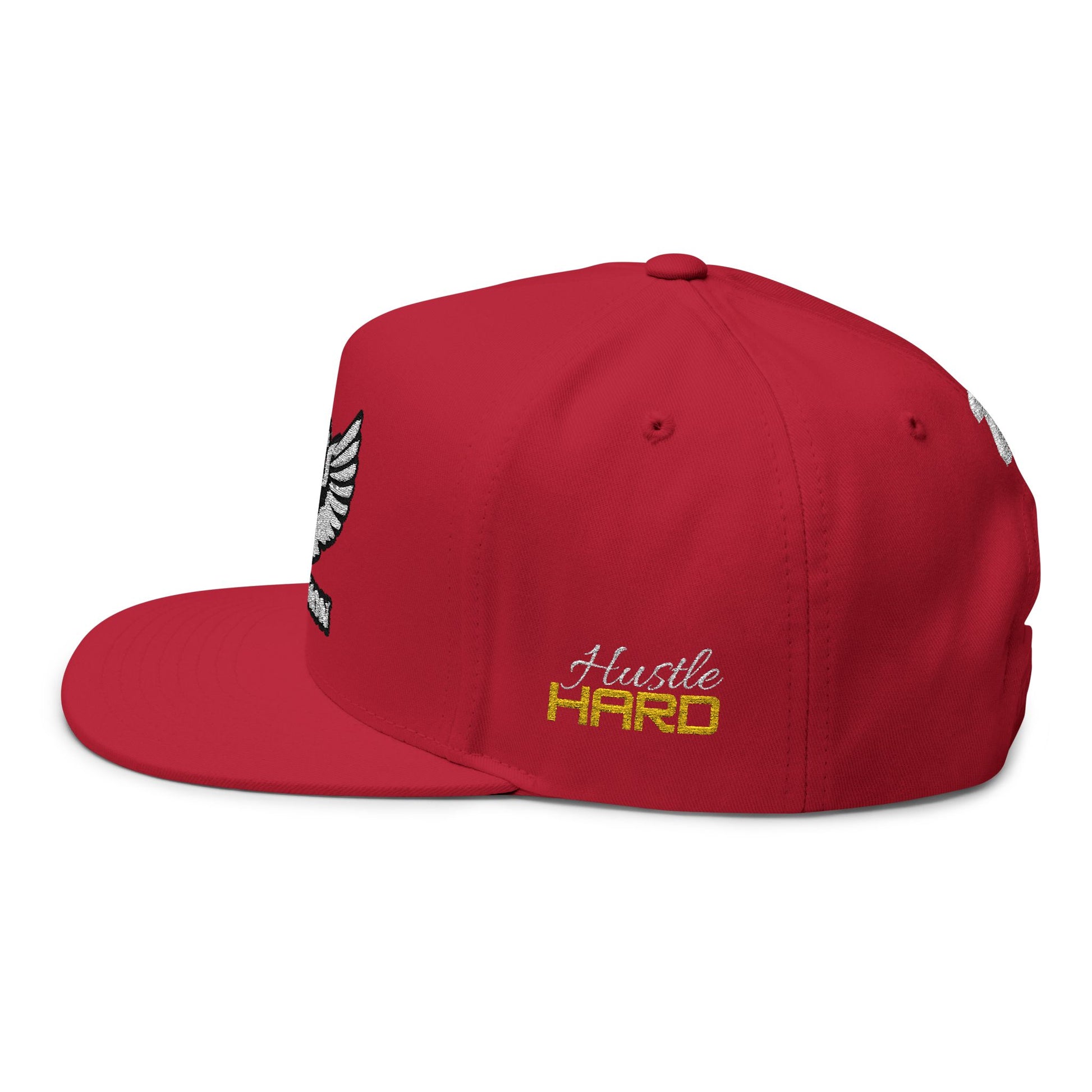 Embroidered Hustle Hard 2%ER Flat Bill Cap — Entrepreneur Snapback Hat (24/7/365) - AH VISION
