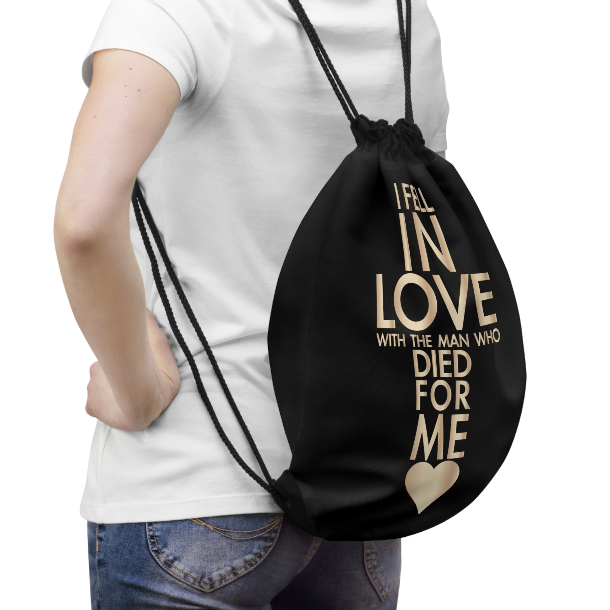 AH Vision I Fell In Love Drawstring Bag - AH VISION