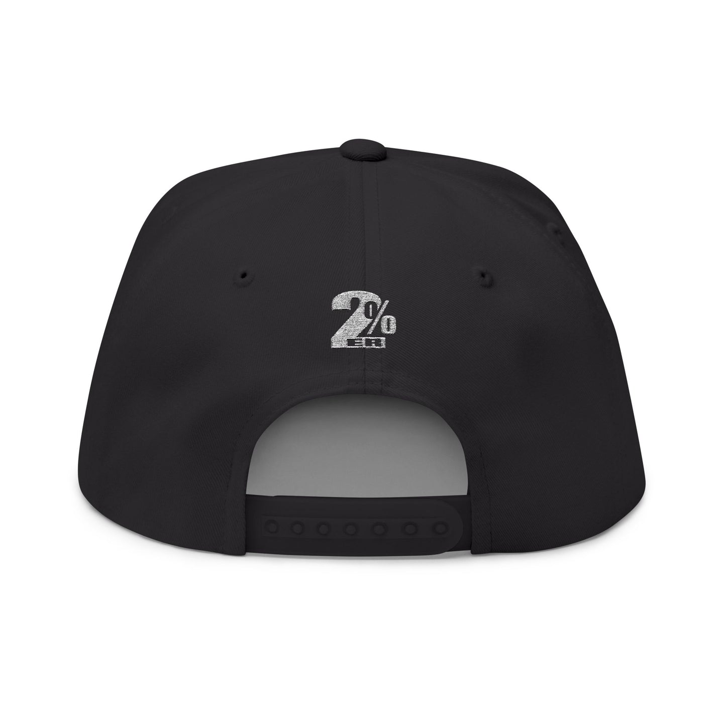 Embroidered Hustle Hard 2%ER Flat Bill Cap — Entrepreneur Snapback Hat (24/7/365) - AH VISION