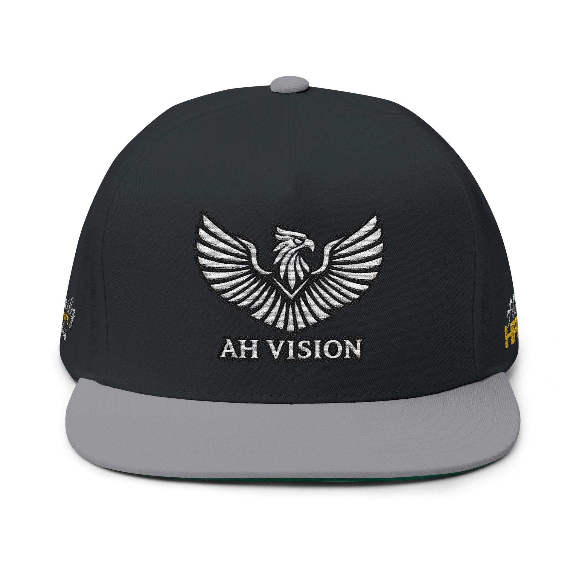 Embroidered Hustle Hard 2%ER Flat Bill Cap — Entrepreneur Snapback Hat (24/7/365) - AH VISION