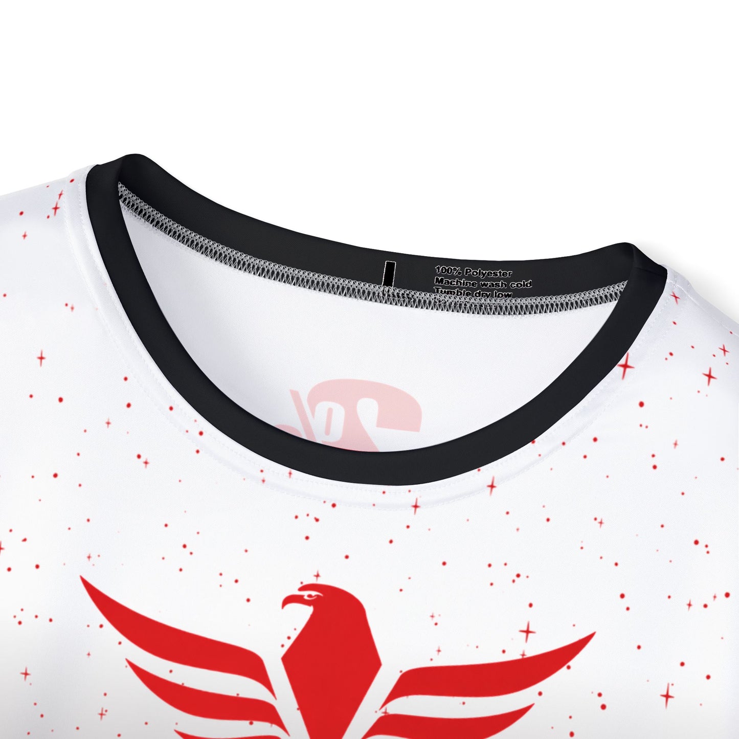 Black Collar 2% Wings Sports Jersey — Black & White Split Athletic Tee