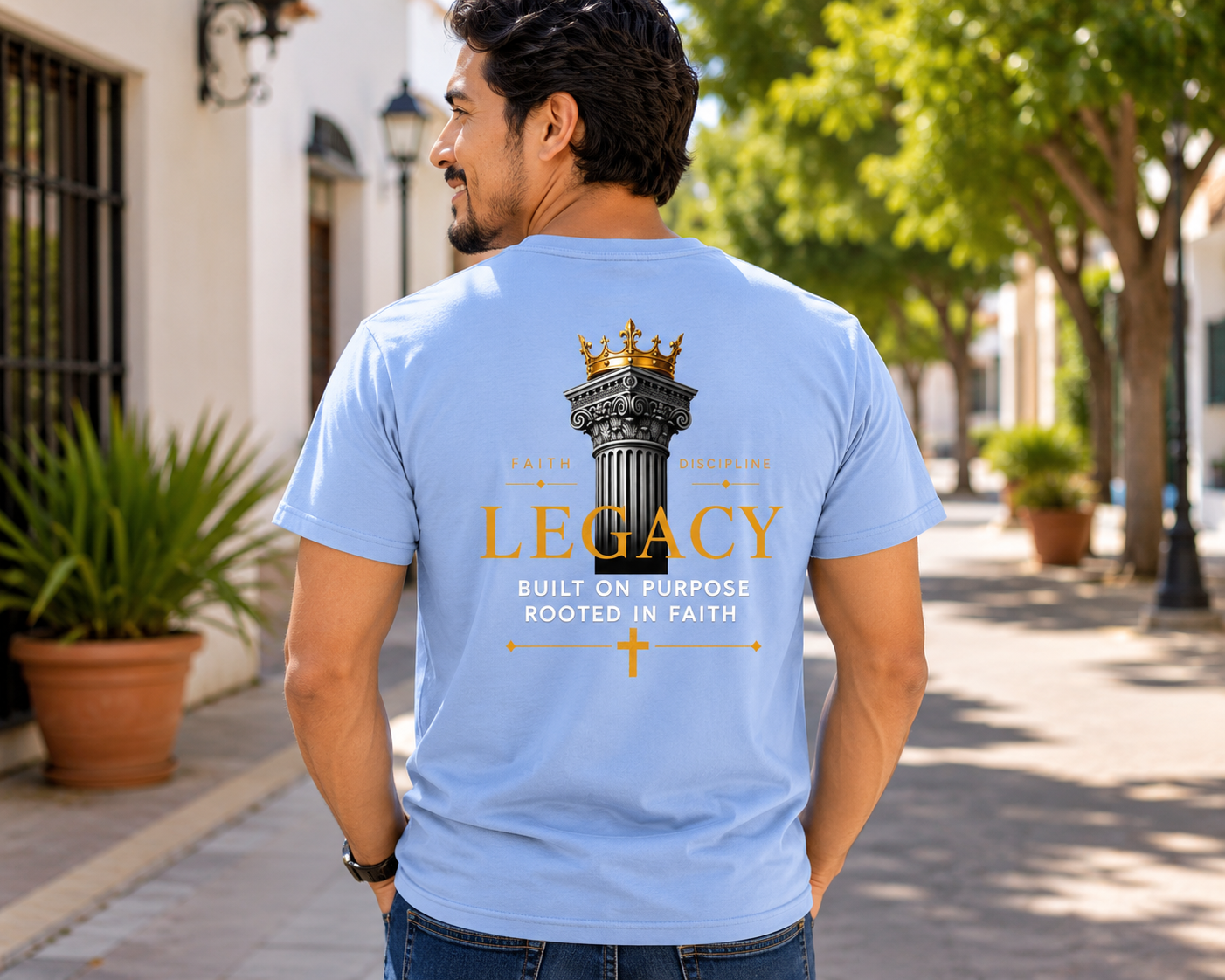 I Don’t Beg I Build T-Shirt — Christian Faith Lion Graphic Tee MC - AH VISION