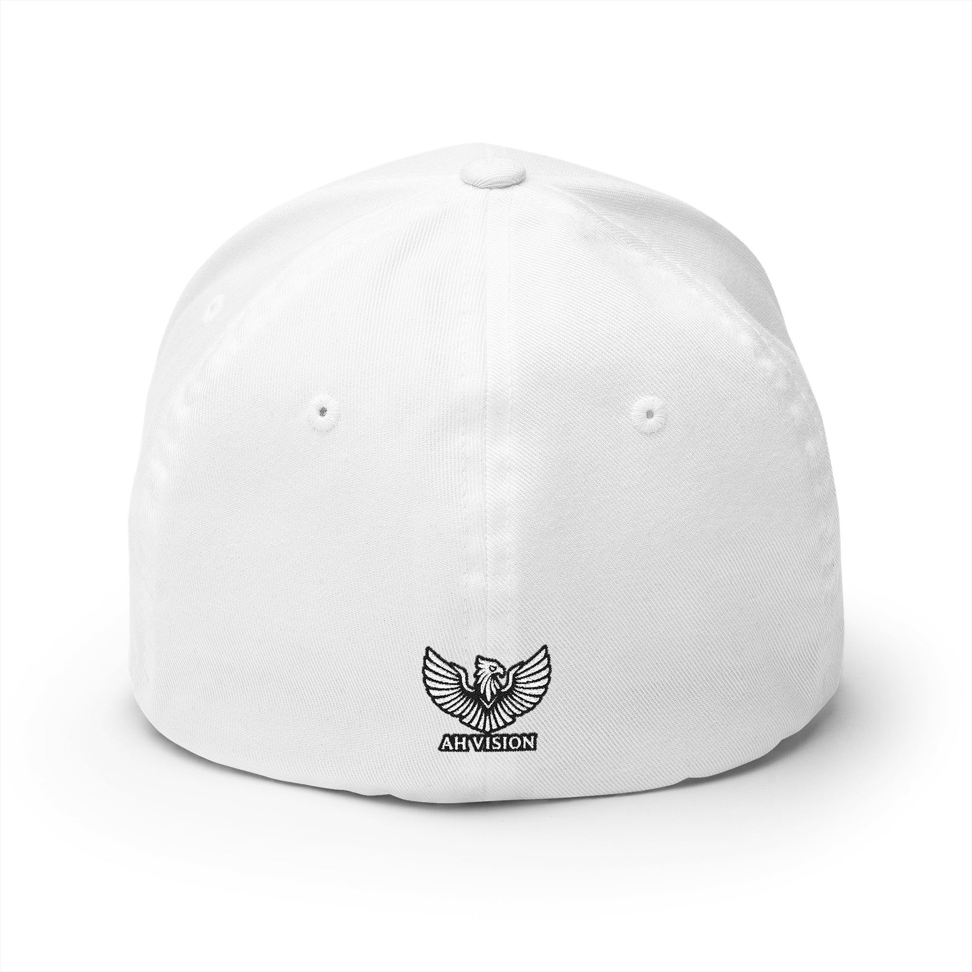 Embroidered Winning Season White Cap — WS Monogram Hat with AV Winged Logo - AH VISION
