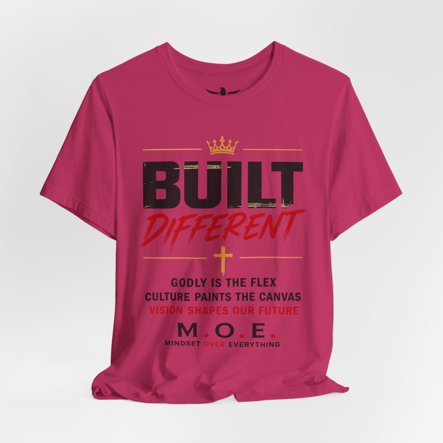 Built Different Faith T‑Shirt — "Built on Faith, Driven by Purpose" Christian Tee MC