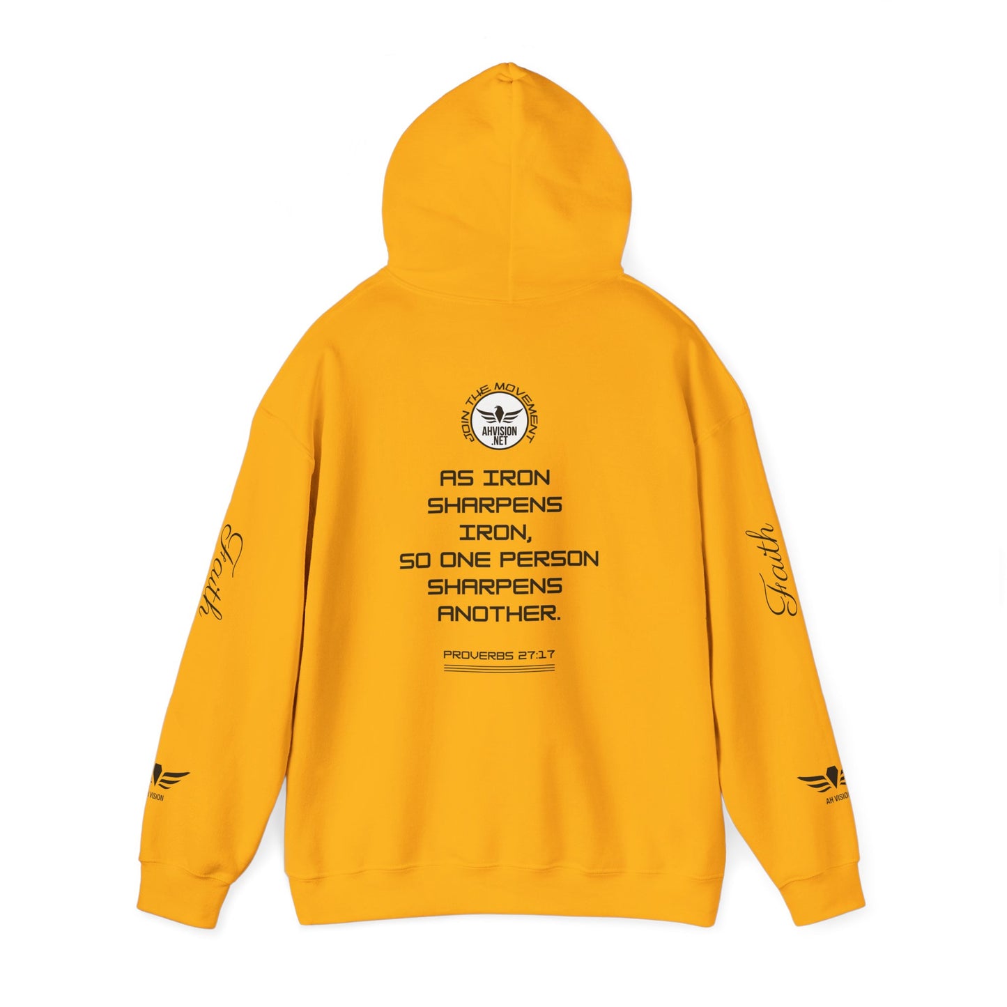 IRON SHARPENS IRON Unisex Heavy Blend™ Hooded Sweatshirt - AH VISION