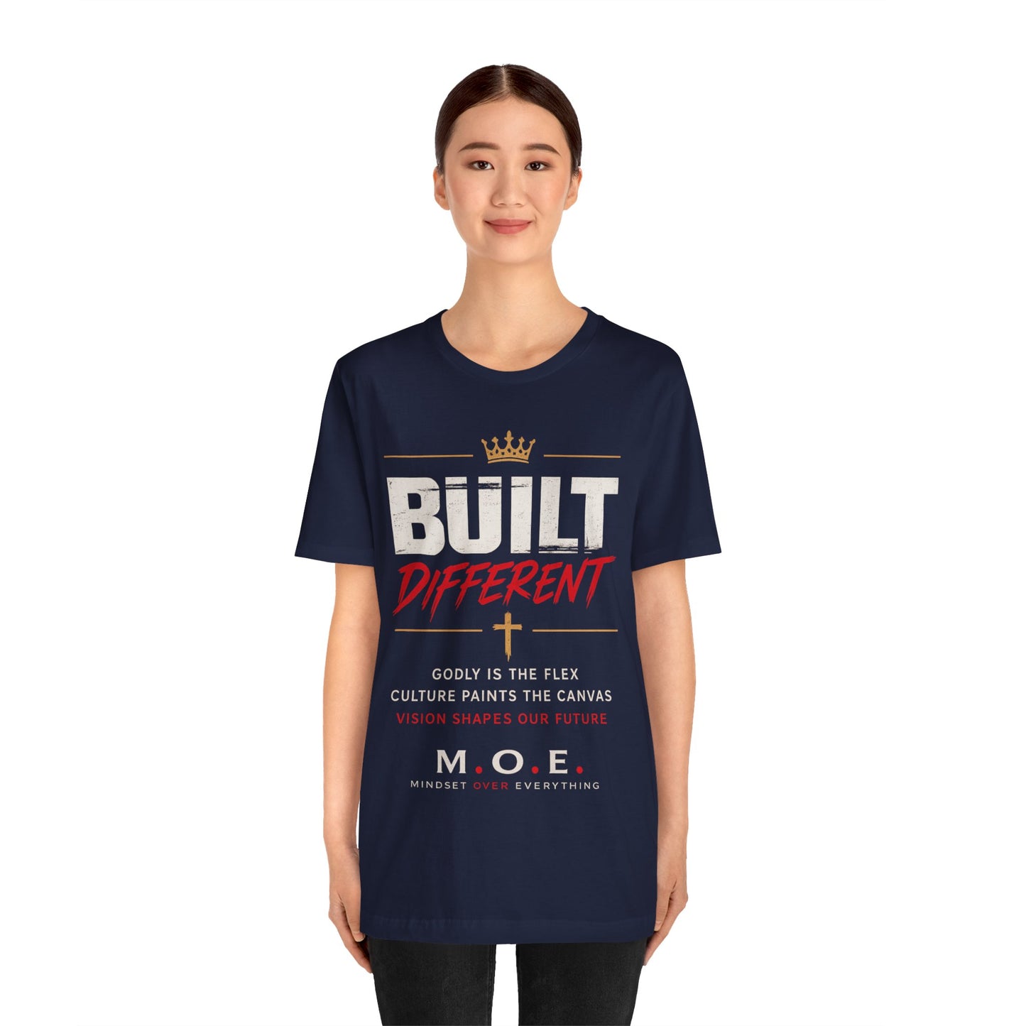 Built Different Faith T‑Shirt — "Built on Faith, Driven by Purpose" Christian Tee MC
