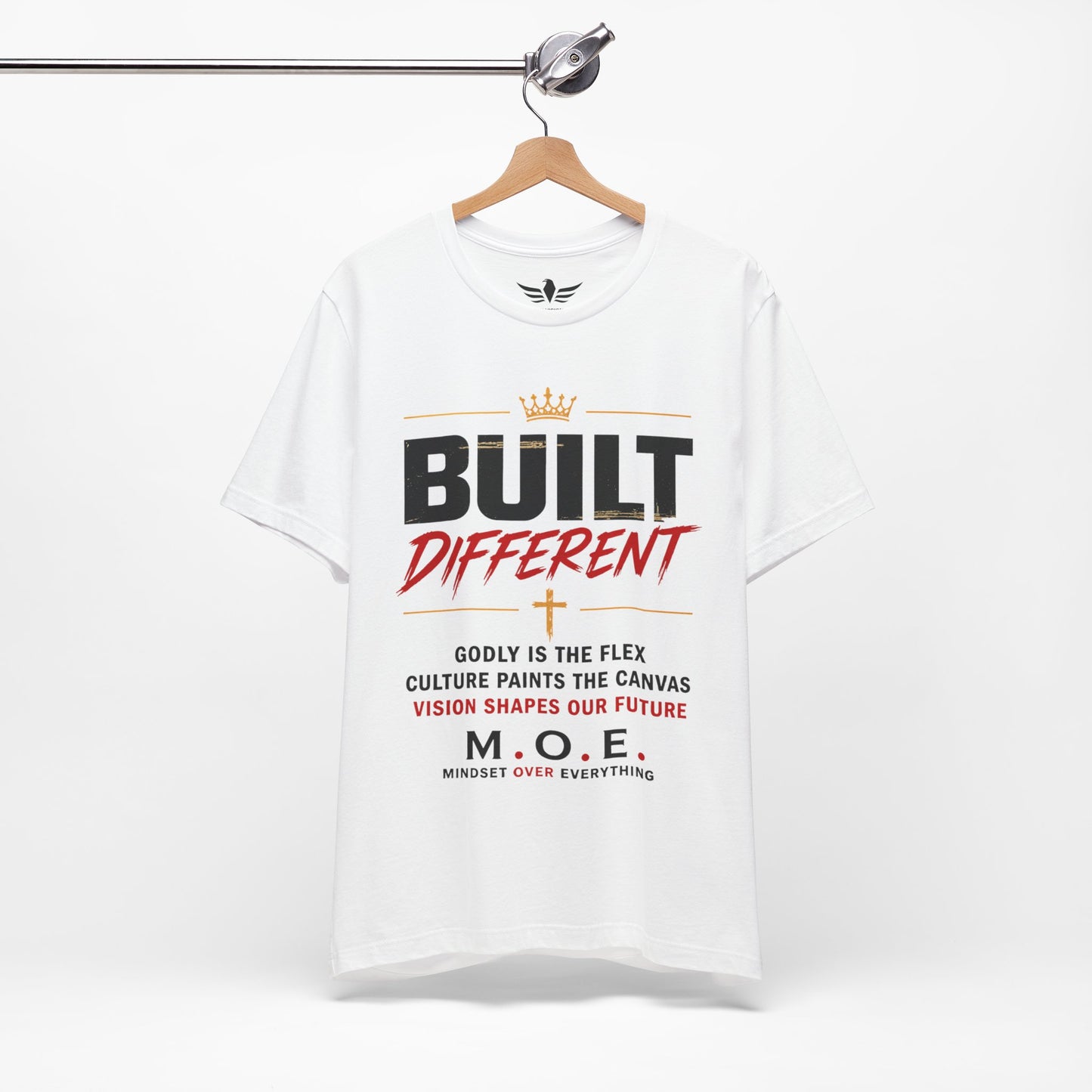 Built Different Faith T‑Shirt — "Built on Faith, Driven by Purpose" Christian Tee MC