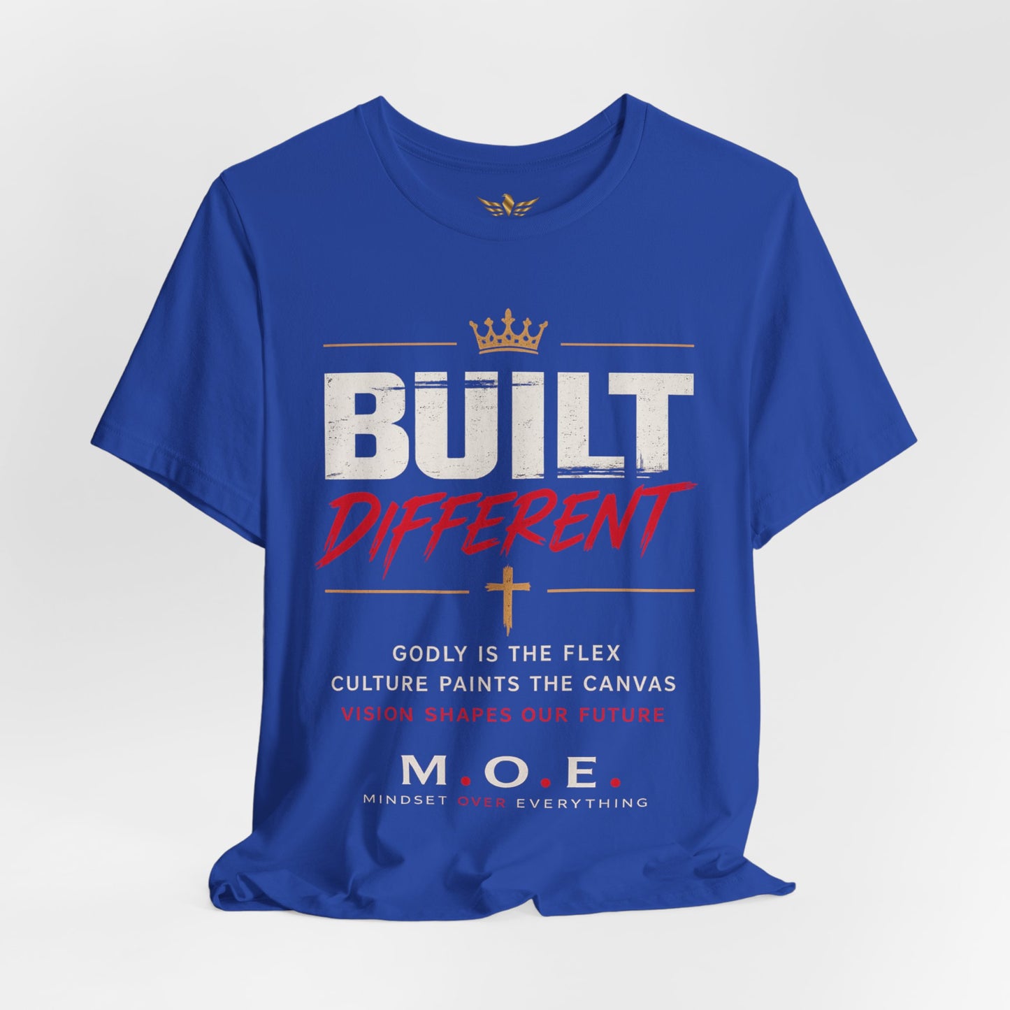 Built Different Faith T‑Shirt — "Built on Faith, Driven by Purpose" Christian Tee MC