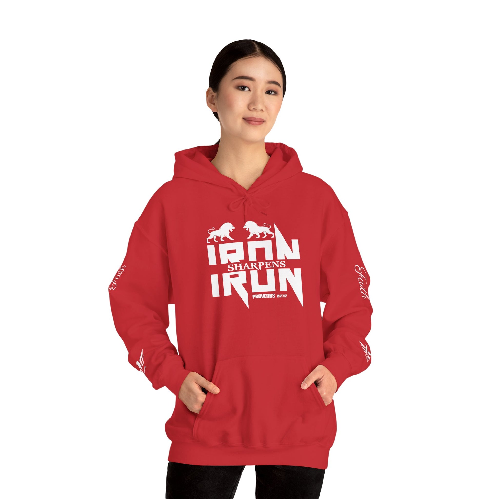 IRON SHARPENS IRON Unisex Heavy Blend™ Hooded Sweatshirt - AH VISION