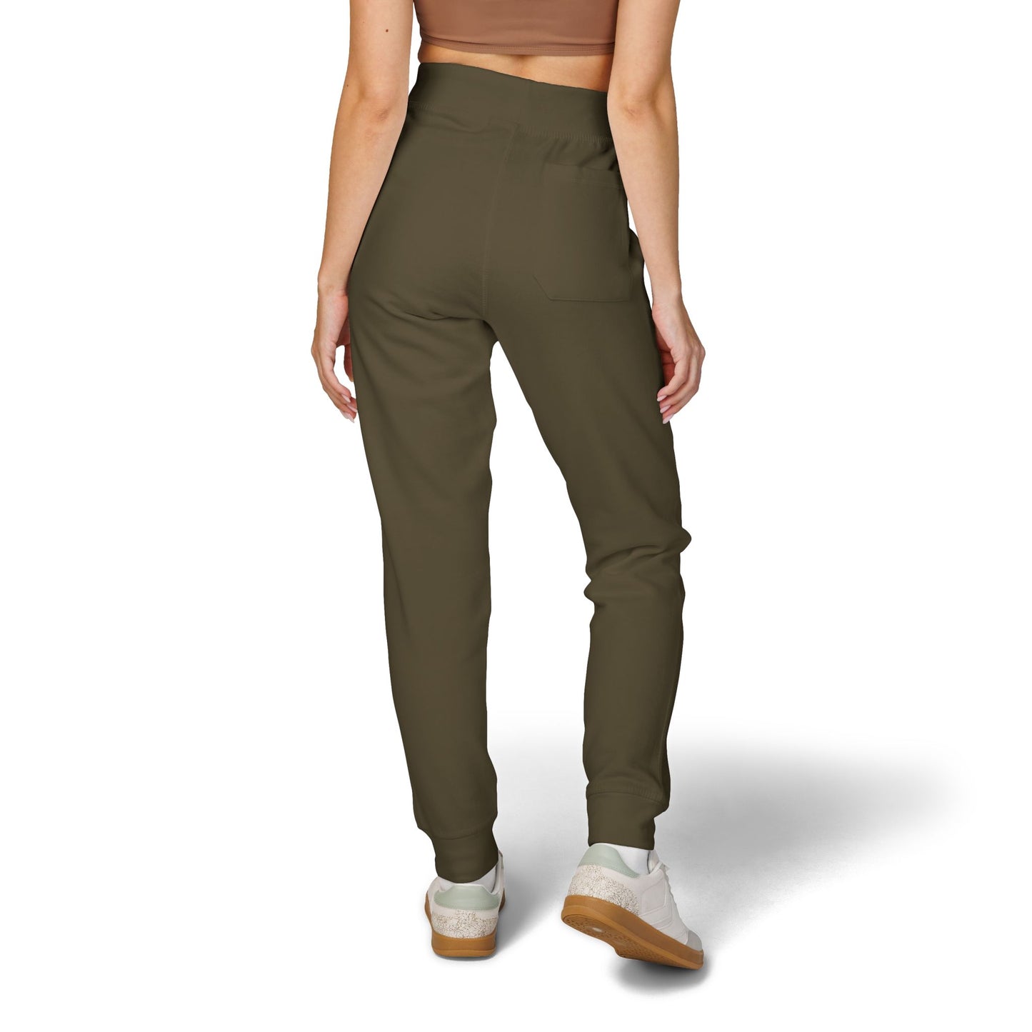 Embroidered Gold AV Monogram Fleece Sweatpants — Cozy Fleece Joggers