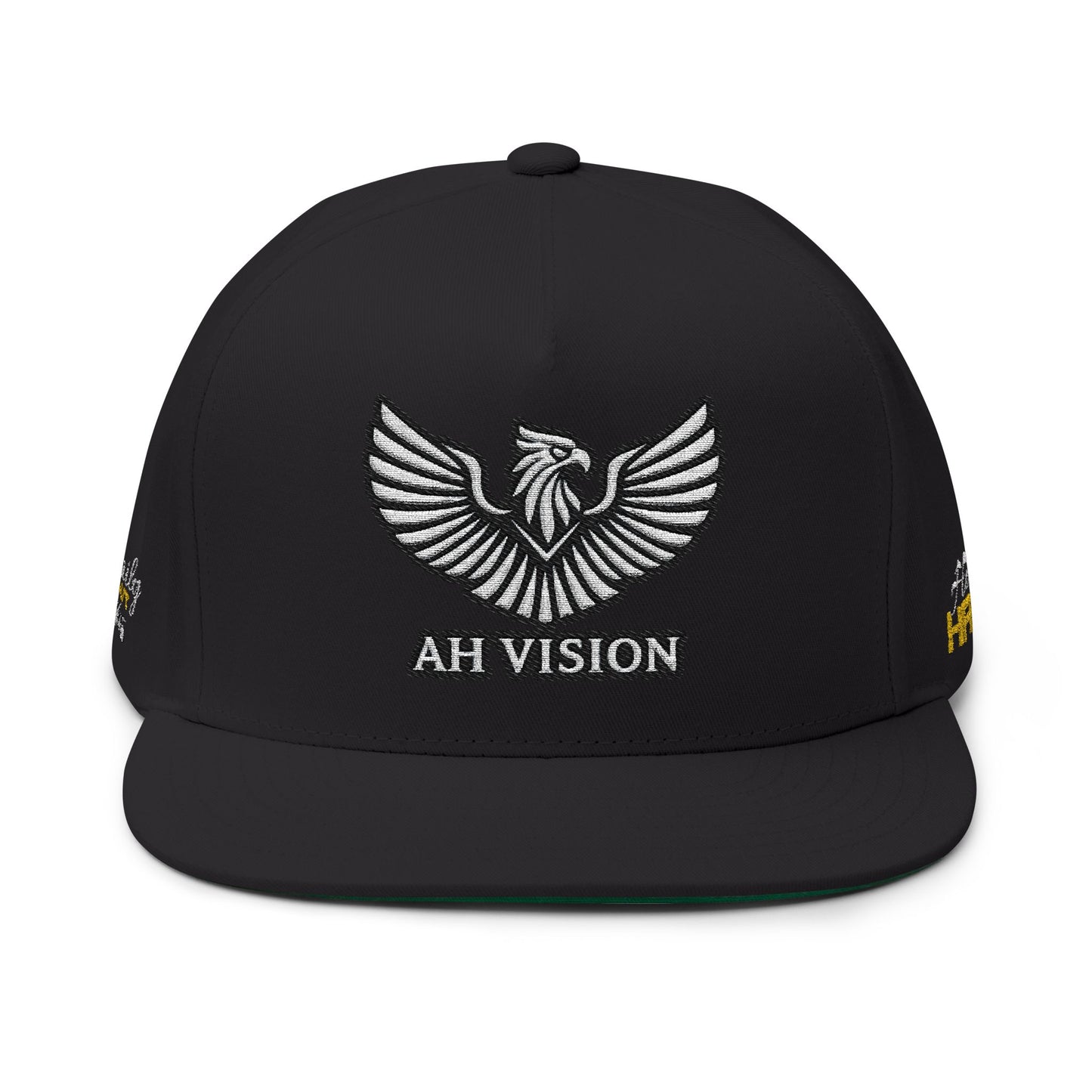 Embroidered Hustle Hard 2%ER Flat Bill Cap — Entrepreneur Snapback Hat (24/7/365) - AH VISION