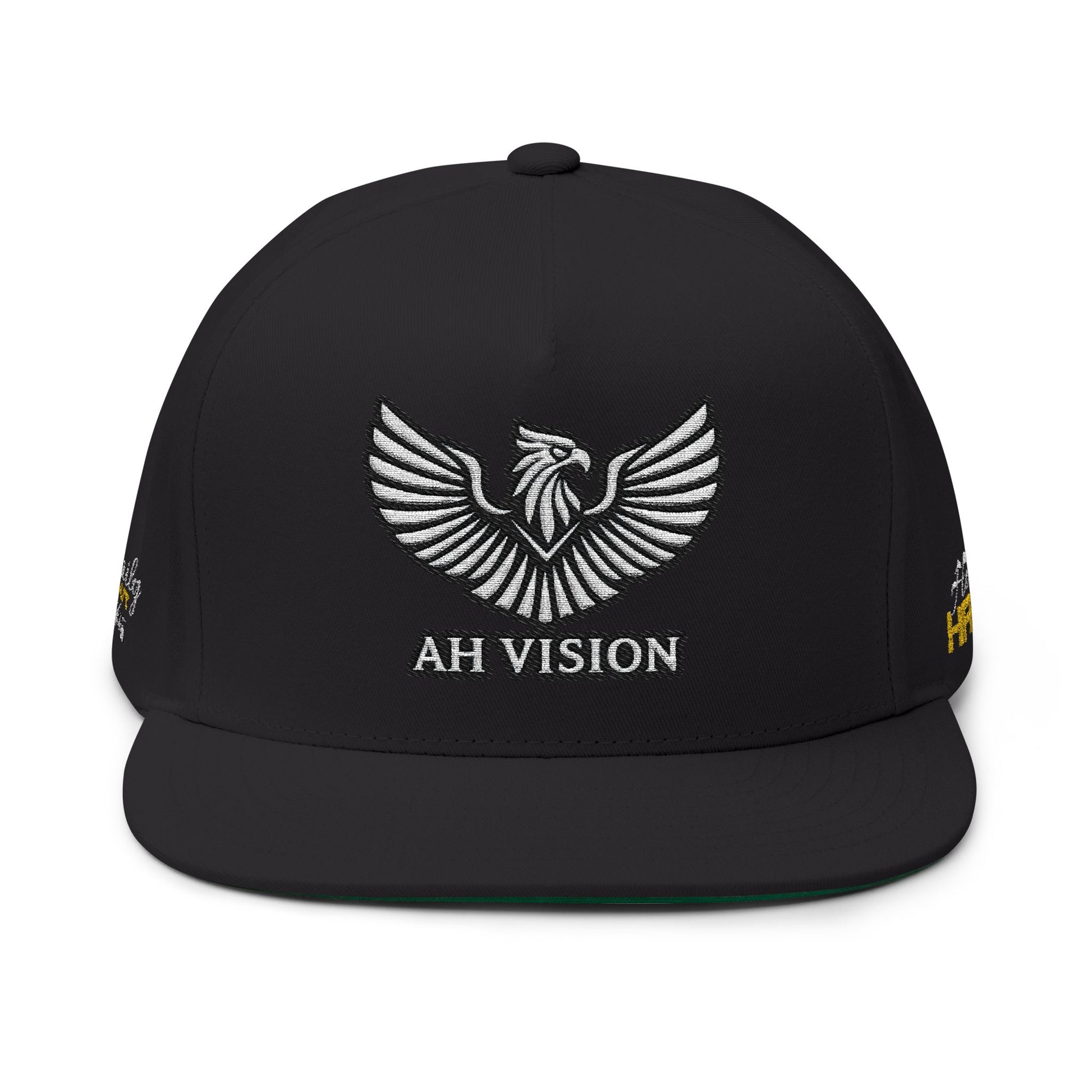 Embroidered Hustle Hard 2%ER Flat Bill Cap — Entrepreneur Snapback Hat (24/7/365) - AH VISION
